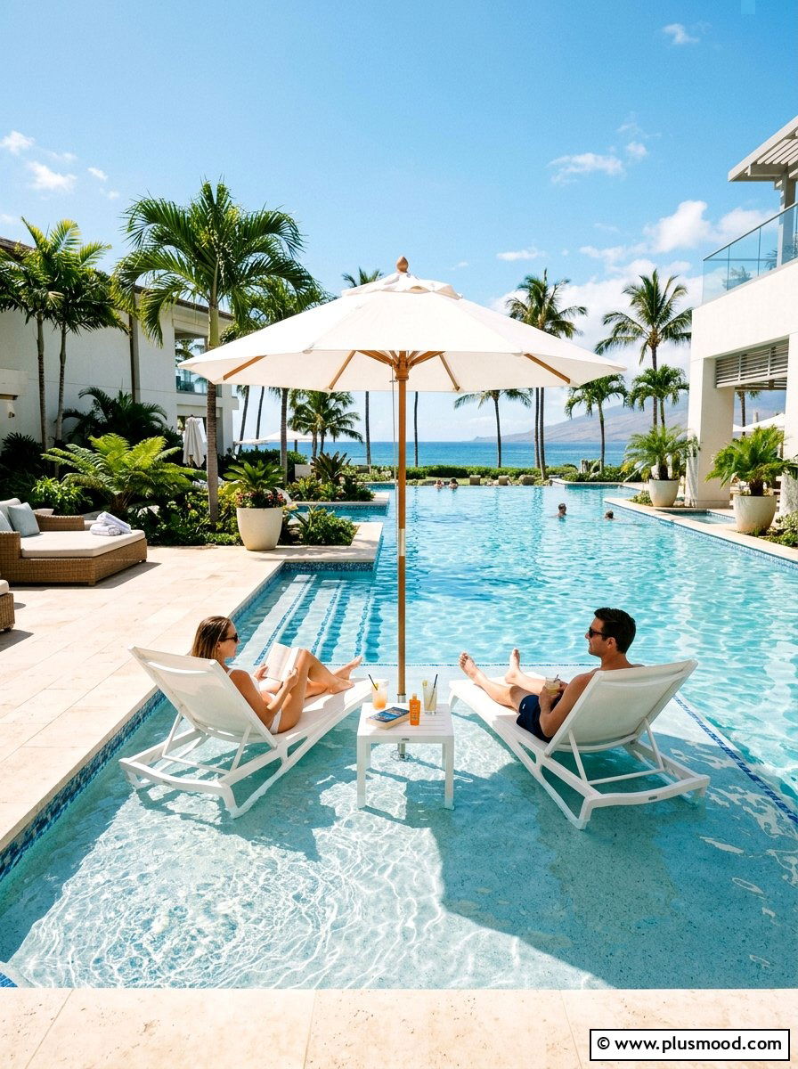 Pool Baja Shelf - 25 pool landscaping ideas modern style
