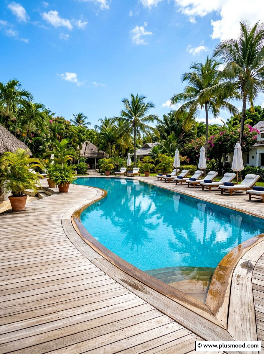 Pool Surround Deck - 25 summer backyard deck ideas