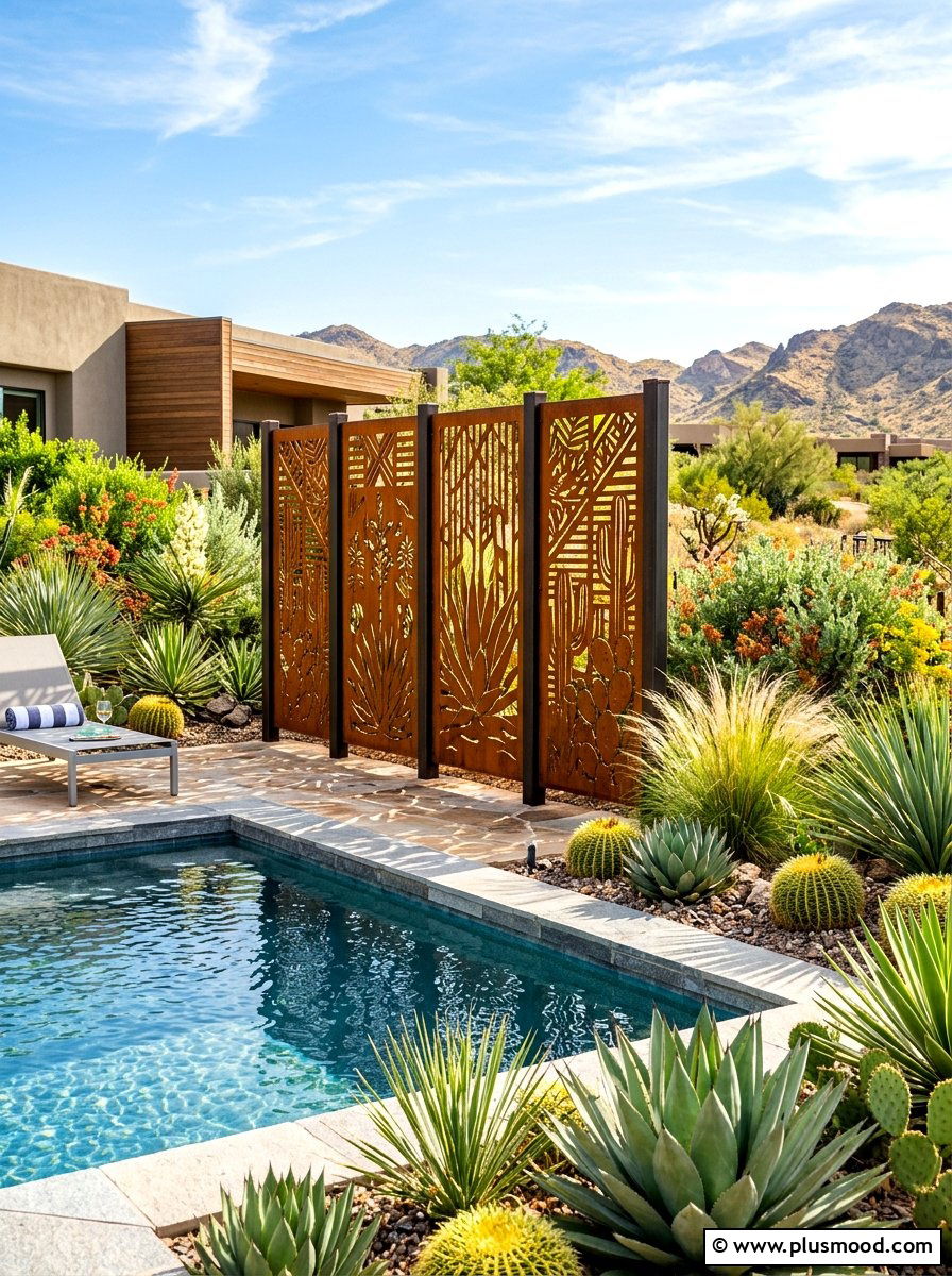 Pool privacy screen - 25 summer poolside shade ideas