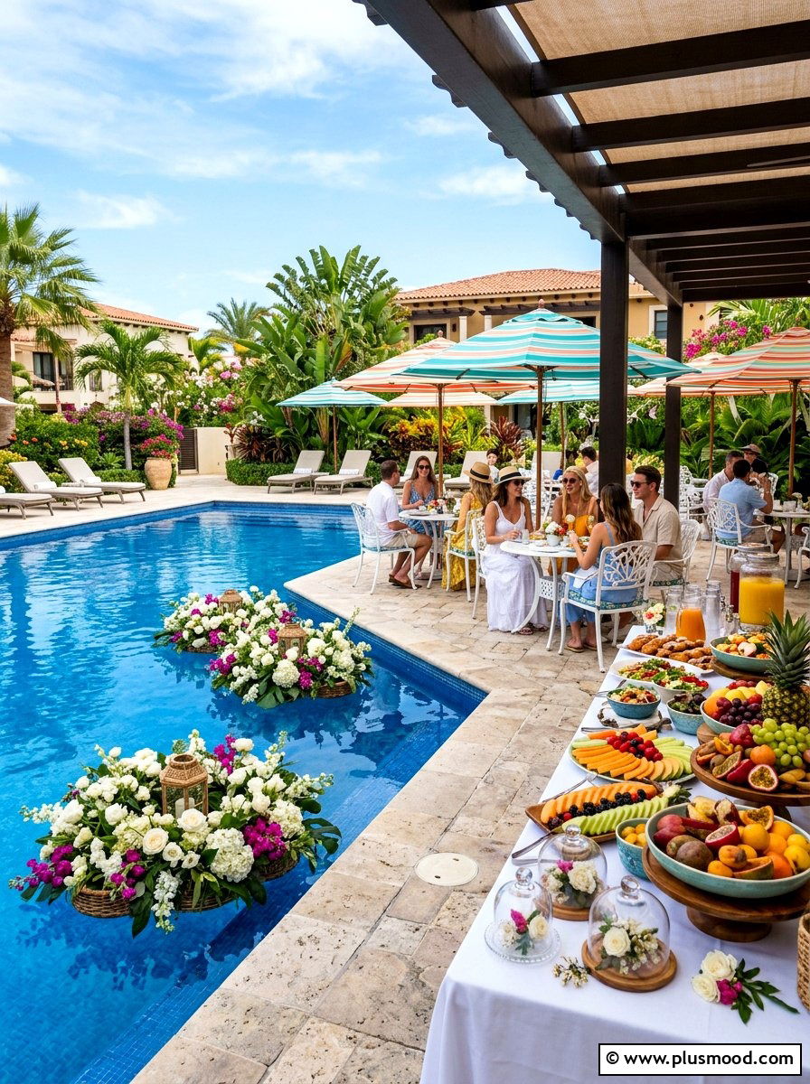 Poolside Brunch - 25 summer outdoor wedding shower ideas
