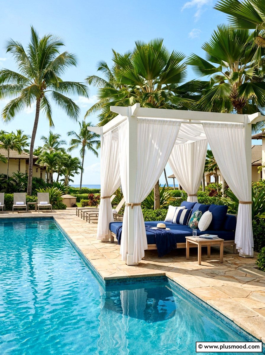 Poolside Cabana Lounge - 25 summer decorating ideas for home