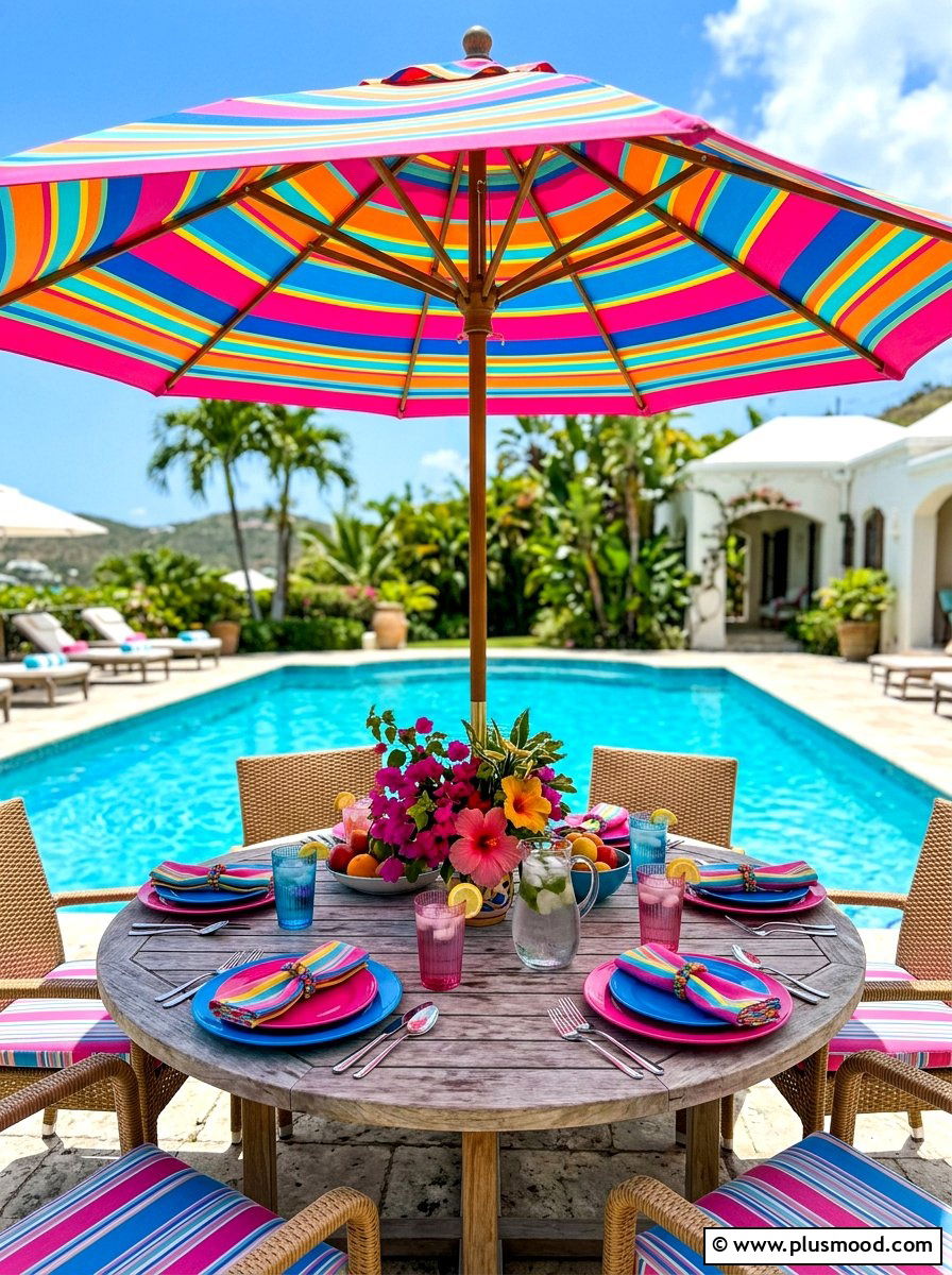 Poolside Dining Table - 25 summer dining table ideas for summer