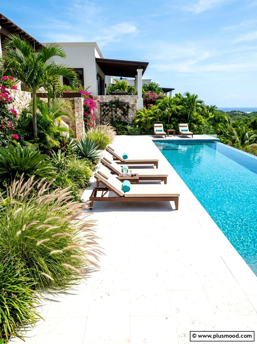 Poolside Landscape - 25 summer landscaping ideas