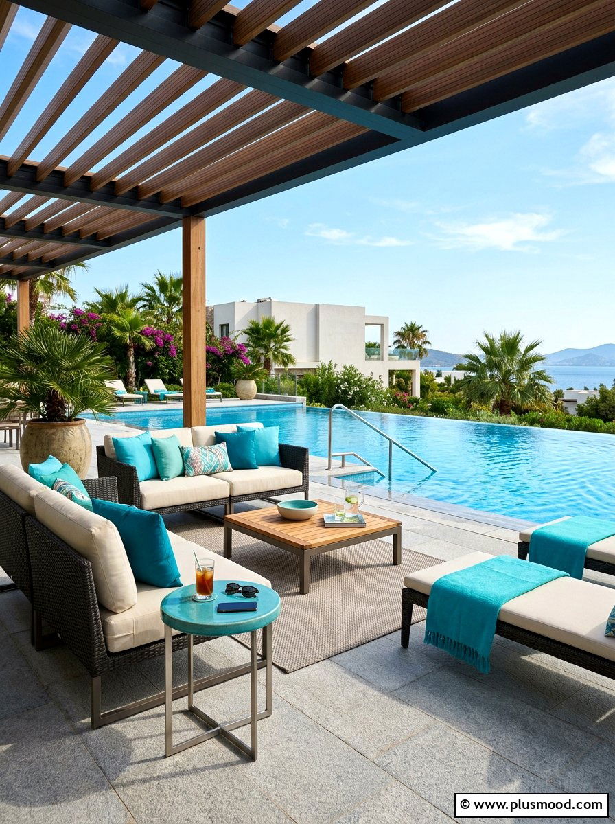 Poolside Lounge - 25 summer porch party ideas