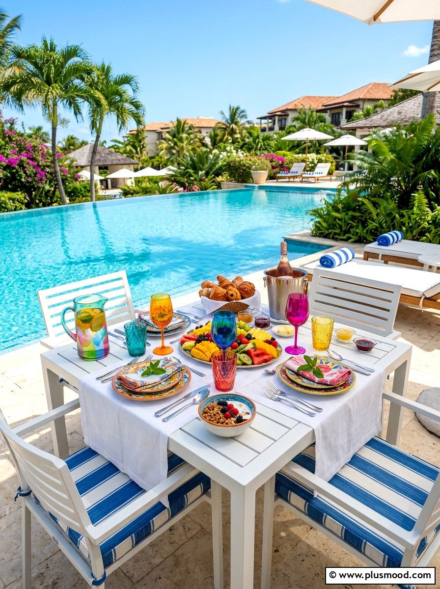 Poolside brunch - 25 summer entertaining table ideas