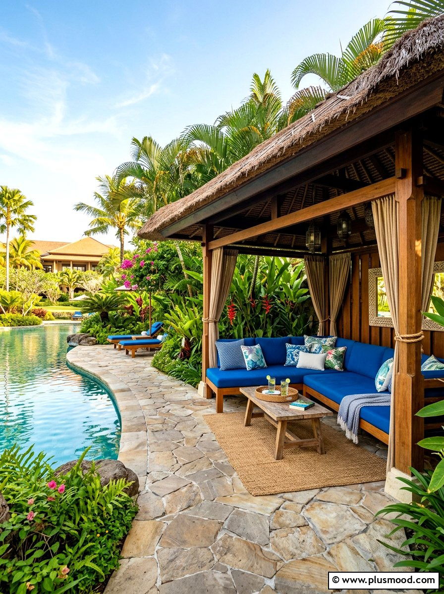 Poolside cabana - 25 summer poolside shade ideas