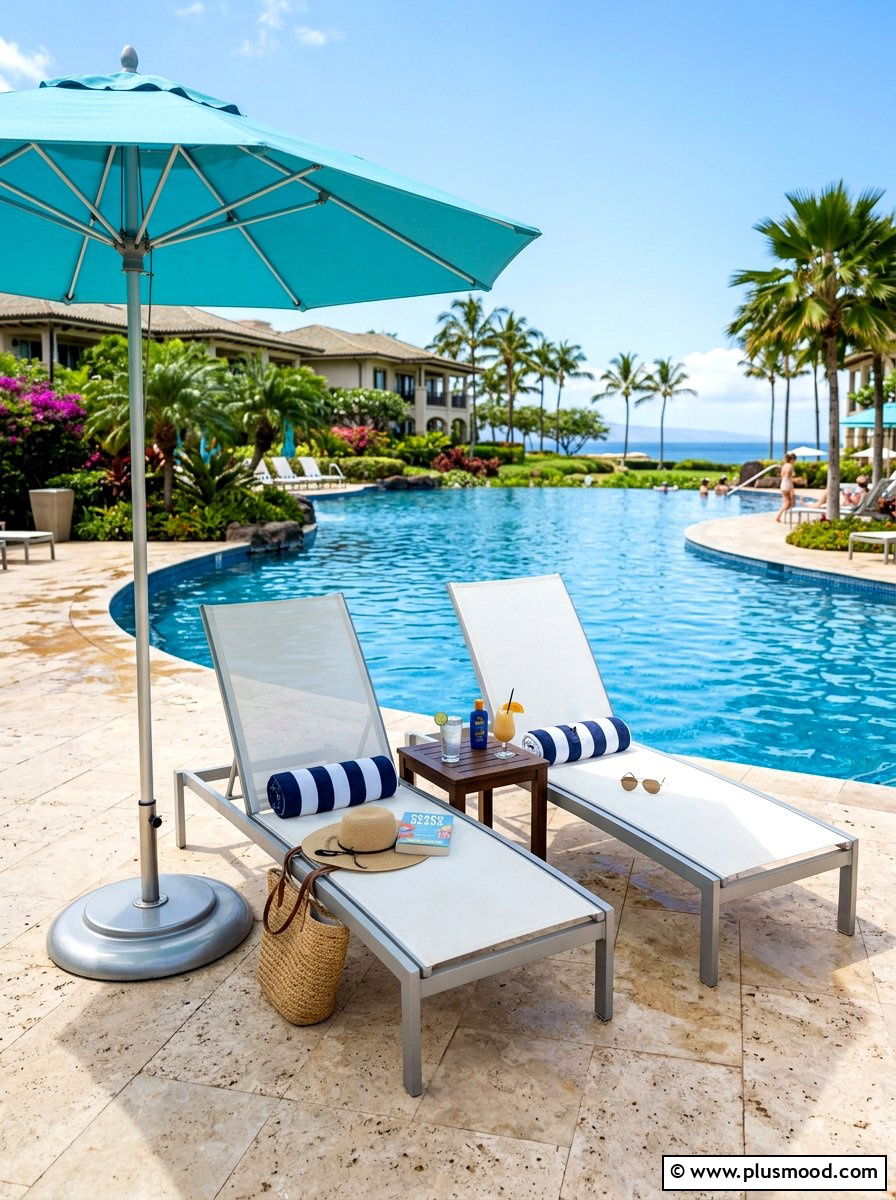 Poolside chaise lounge - 25 summer backyard seating ideas