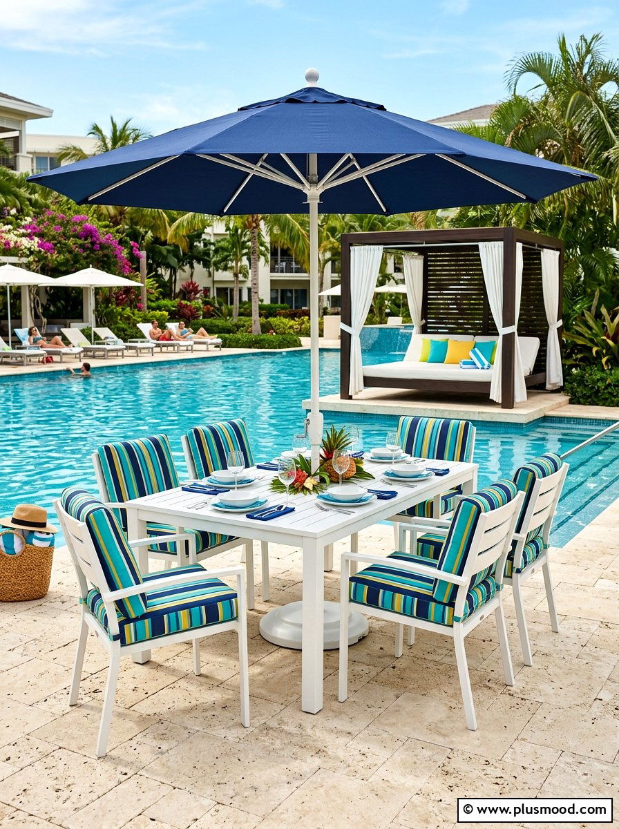 Poolside dining area - 25 summer patio dining ideas