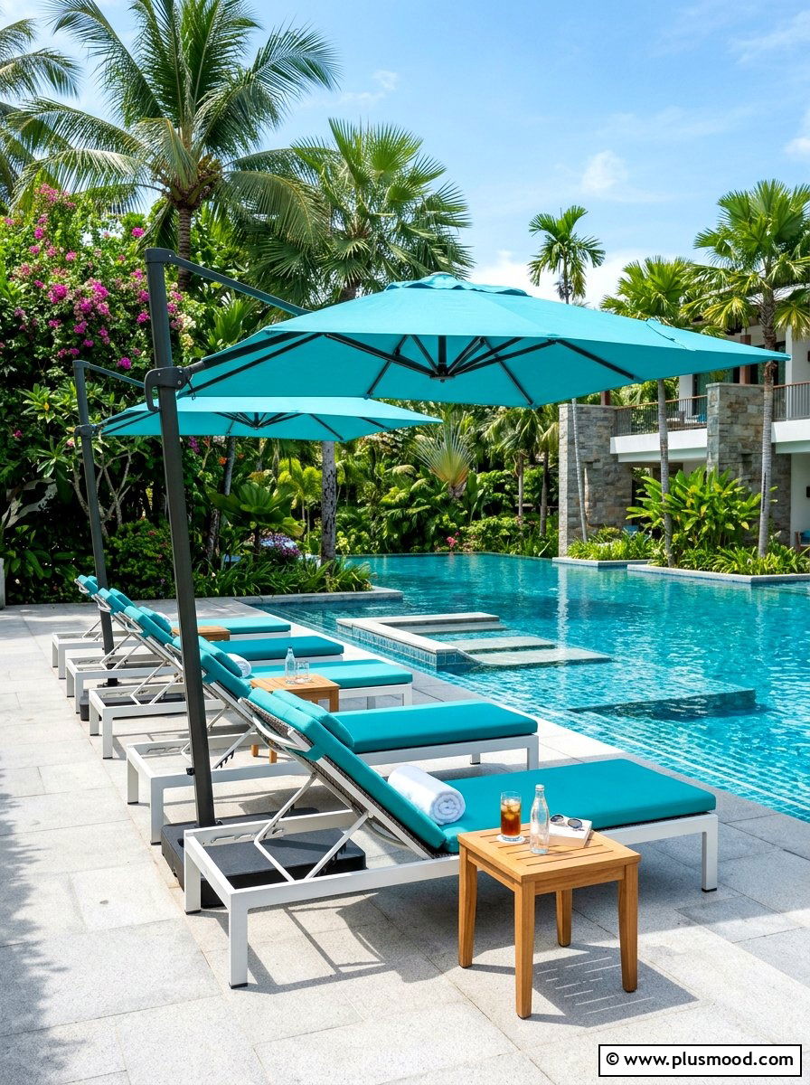 Poolside lounge chair area - 25 summer backyard seating ideas for guests