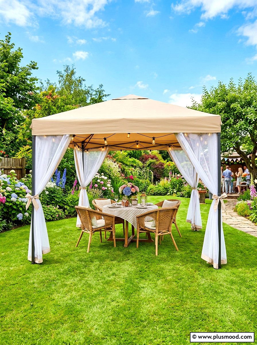 Pop Up Garden Gazebo - 25 summer compact outdoor living ideas