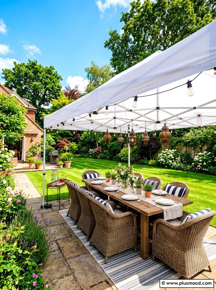 Pop Up Gazebo - 25 summer backyard ideas for renters