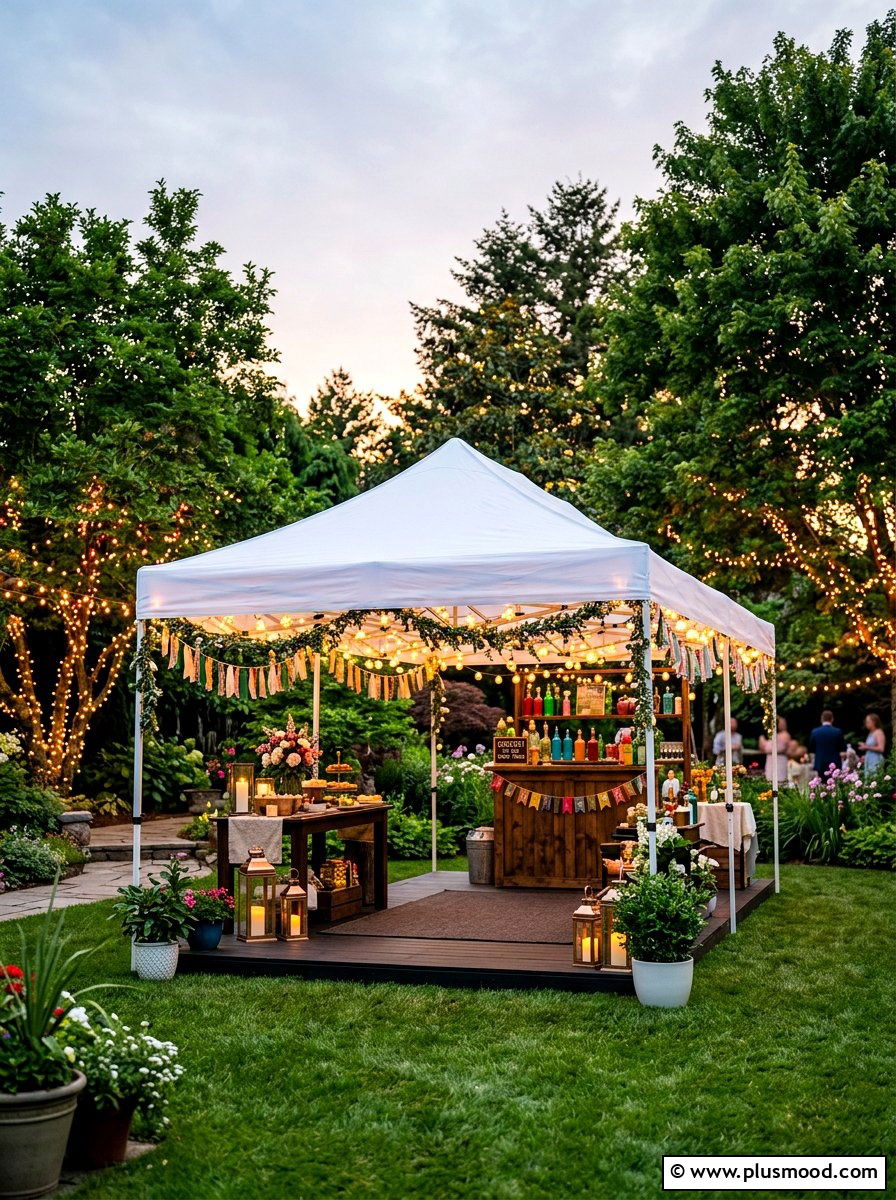 Pop up canopy - 25 summer poolside shade ideas