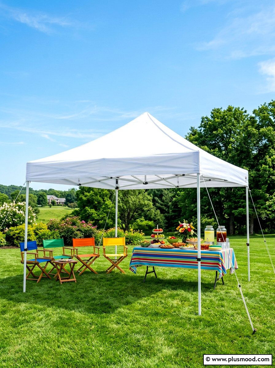 Pop up canopy tent - 25 summer patio shade ideas