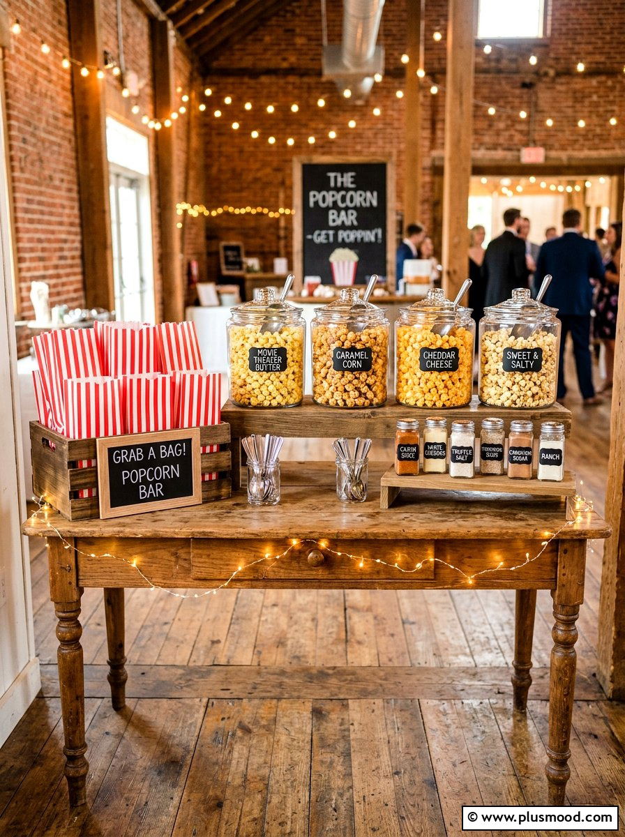 Popcorn Snack Bar - 25 summer movie night backyard ideas