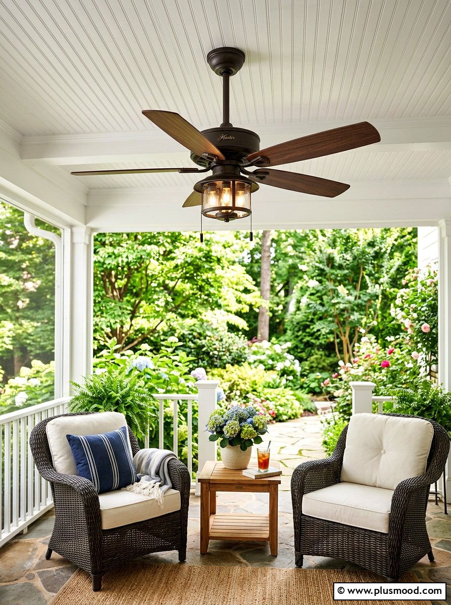 Porch Ceiling Fan - 25 summer front porch curb appeal ideas