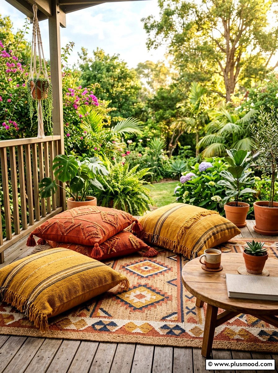 Porch Floor Cushions - 25 easy summer porch decorating ideas