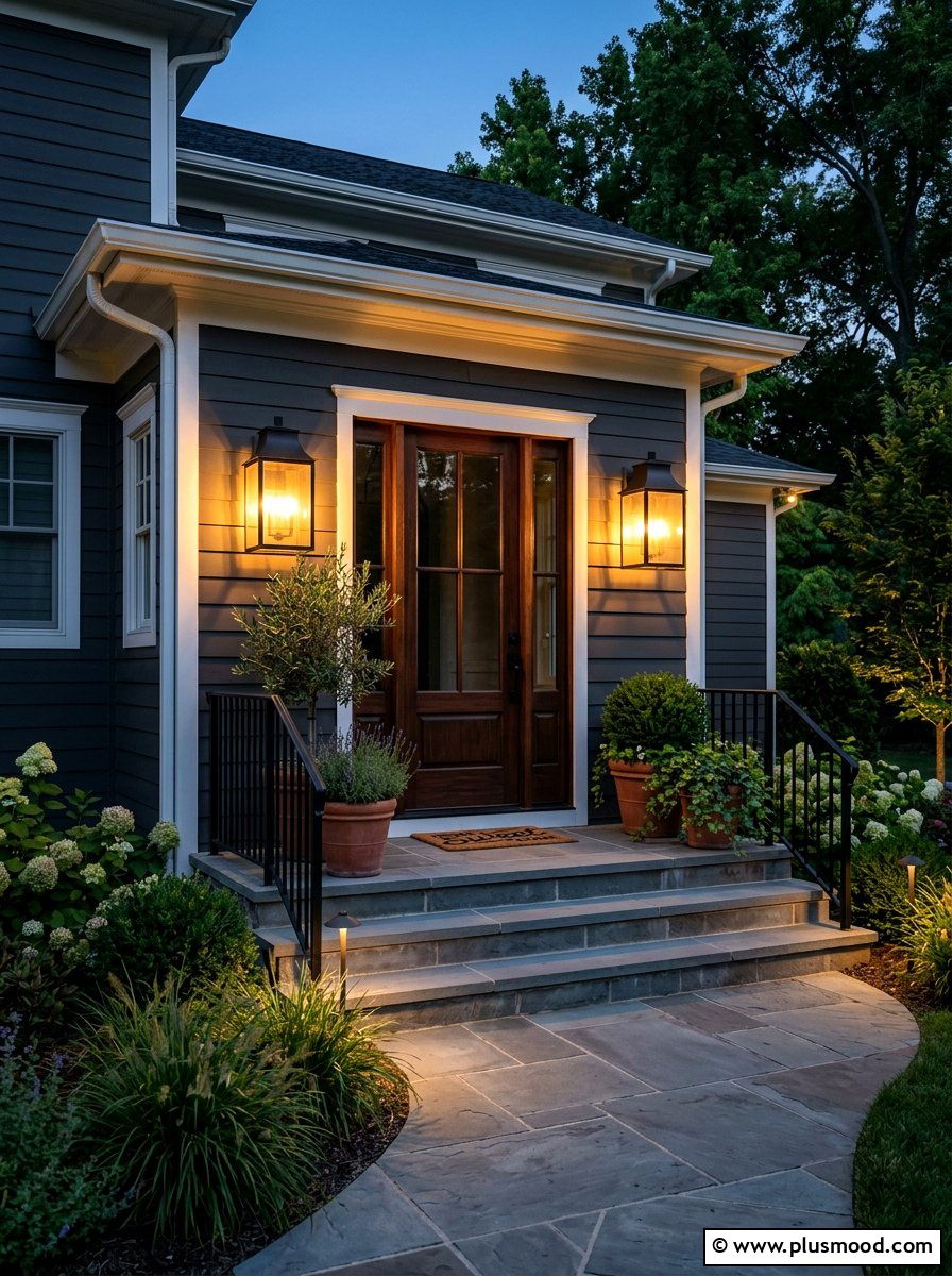 Porch Lighting - 25 summer easy curb appeal ideas