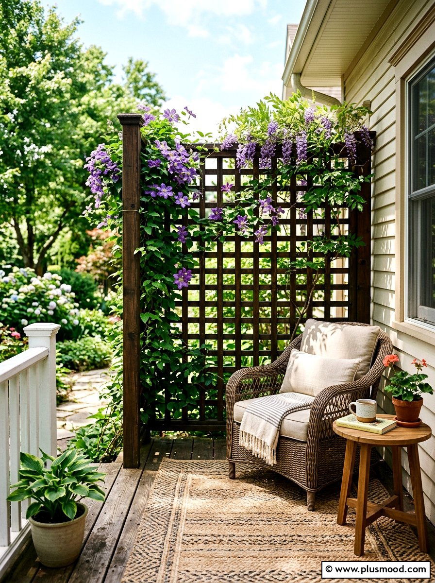 Porch Privacy Screen - 25 summer small front porch ideas