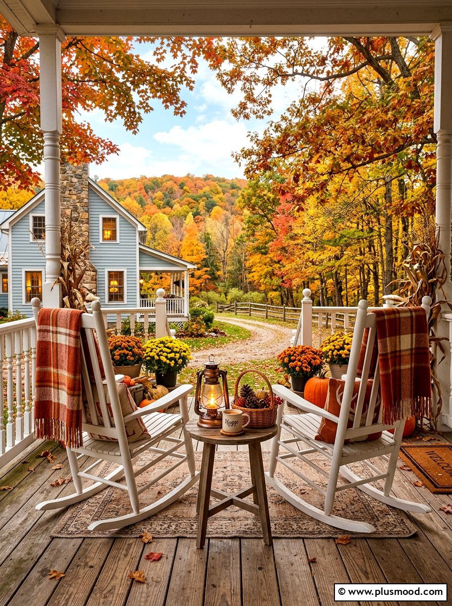 Porch Rocking Chair Setup - 25 summer to fall porch decor ideas