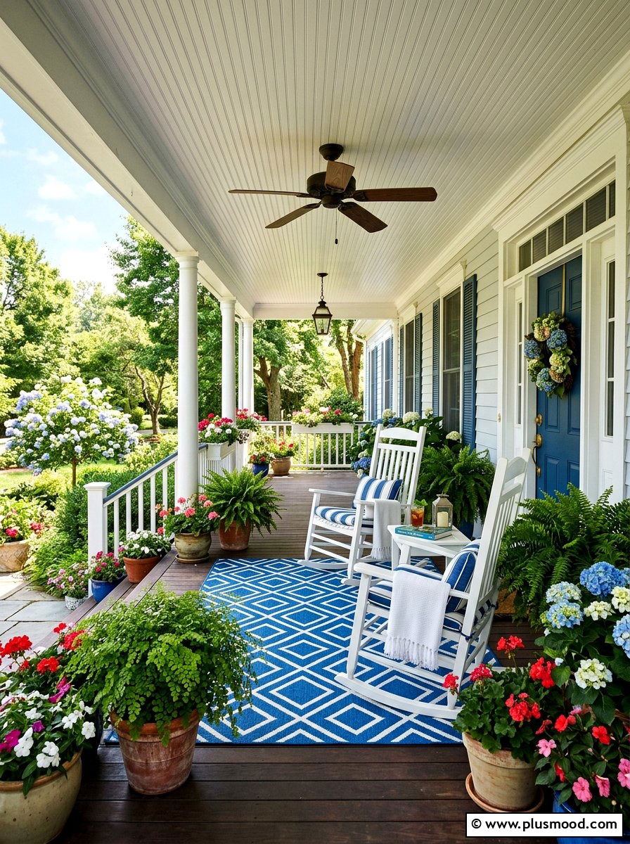 Porch Rocking Chairs - 25 summer front porch landscaping ideas