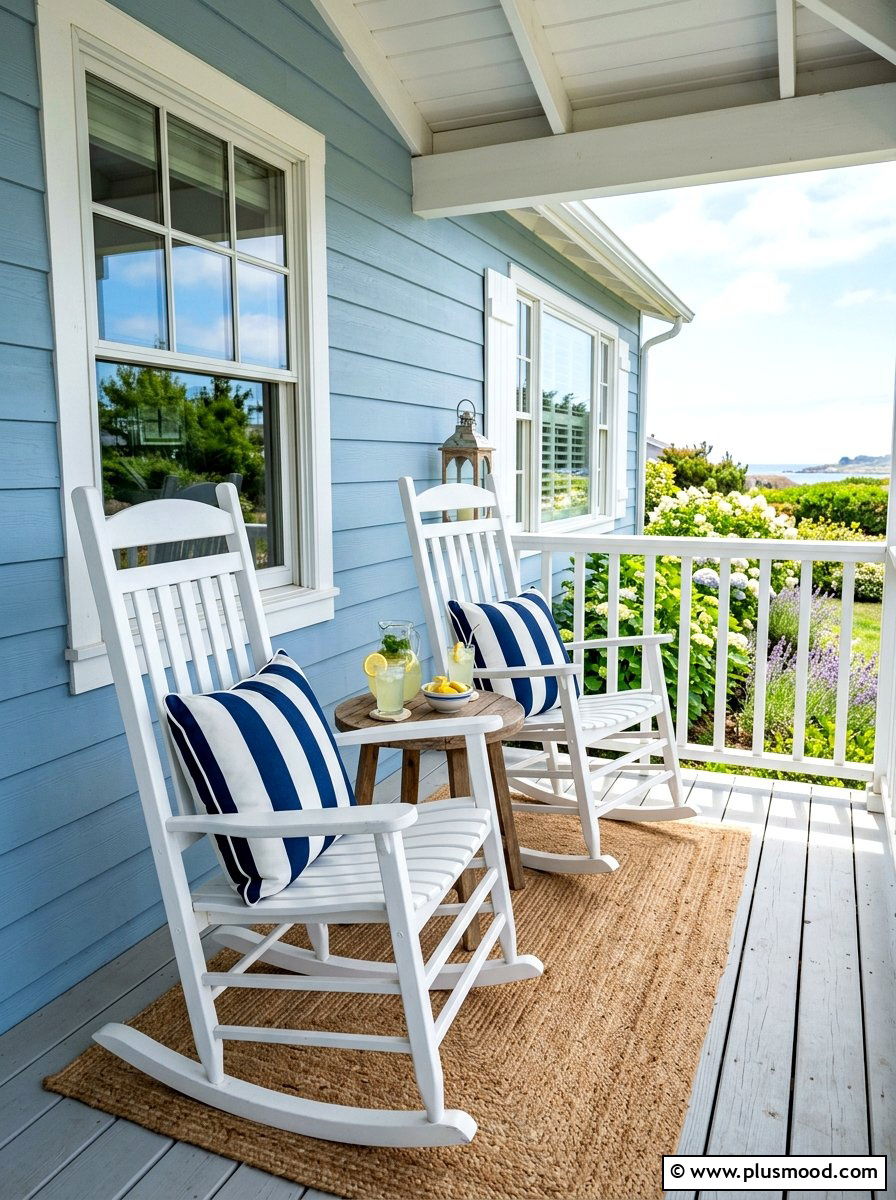 Porch Rocking Chairs - 25 summer townhouse curb appeal ideas