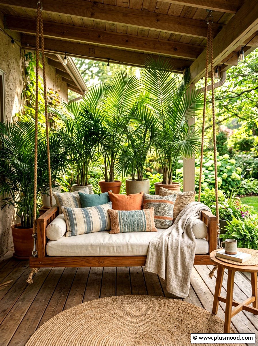 Porch Swing Area - 25 cozy summer porch ideas