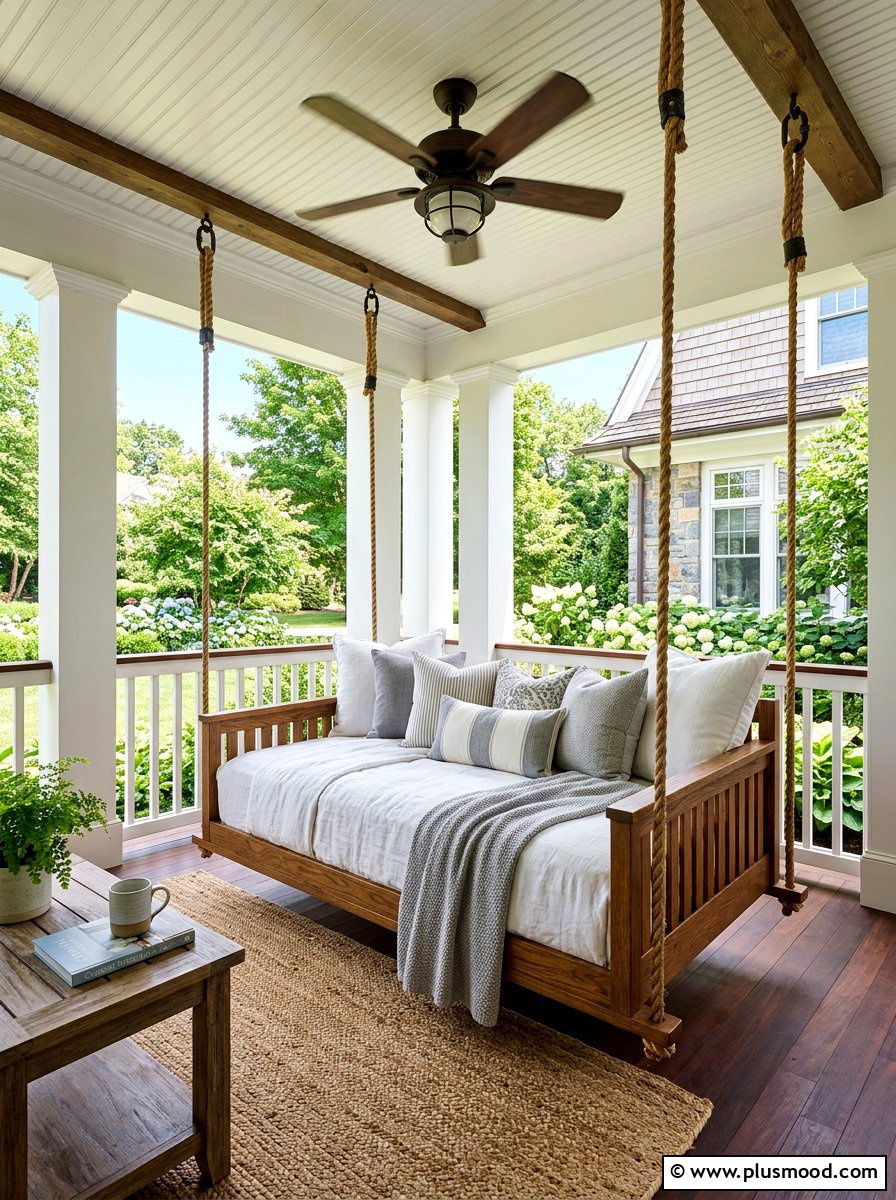 Porch Swing Bed - 25 summer porch decorating ideas