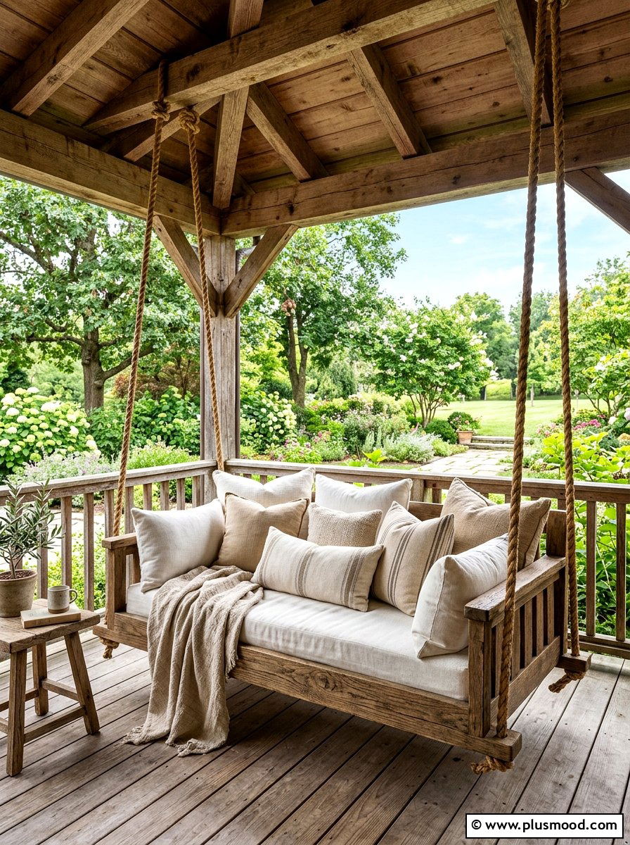 Porch Swing Bed - 25 trending summer porch ideas