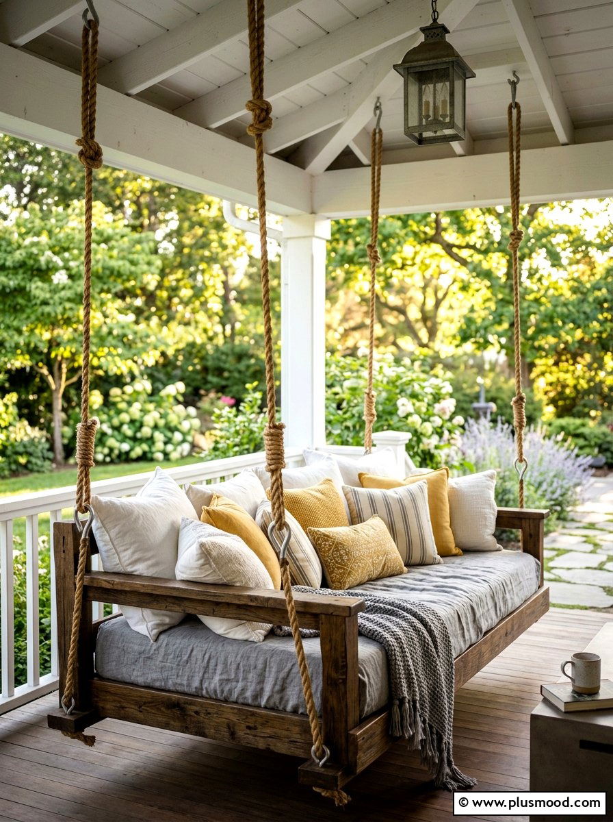 Porch Swing Bed - 25 beautiful summer porch ideas