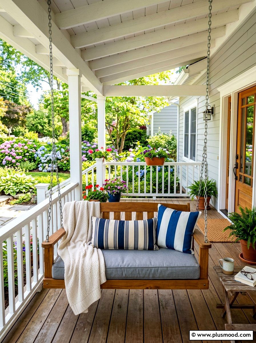 Porch Swing Cushion - 25 late summer home decor ideas