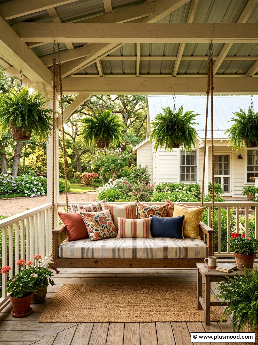 Porch Swing Retreat - 25 summer cookout setup ideas