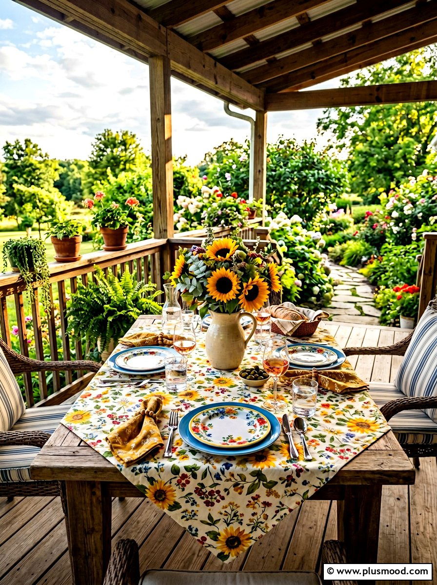 Porch Table Setting - 25 easy summer porch decorating ideas