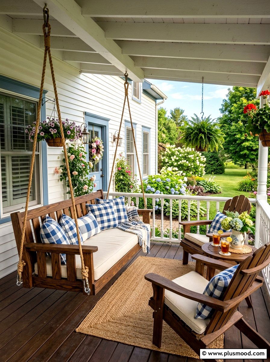 Porch swing area - 25 late summer entertaining ideas