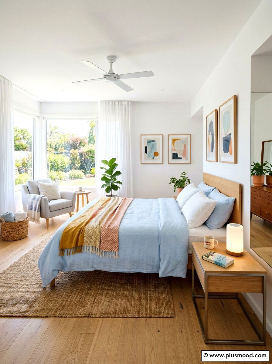 Portable Bedside Lamp - 25 summer bedroom lighting ideas