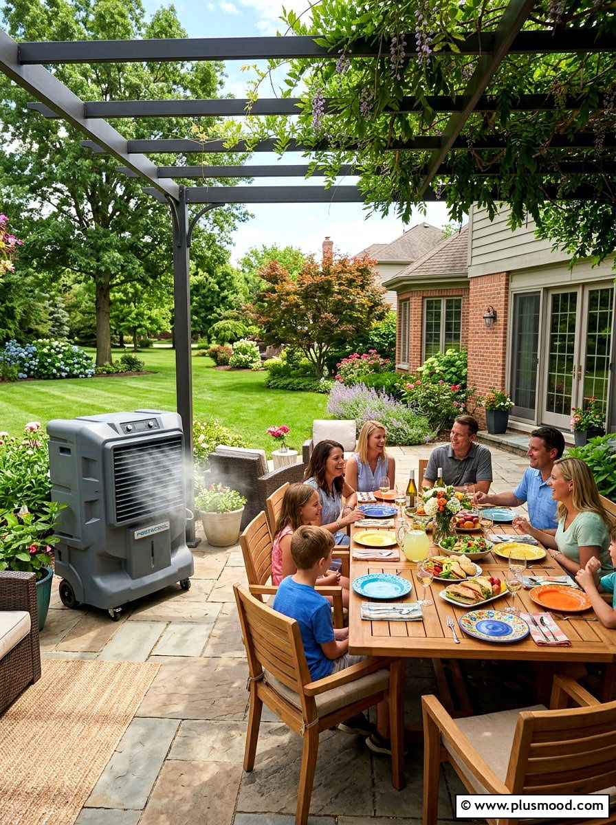 Portable Evaporative Cooling - 25 summer patio ideas for hot weather