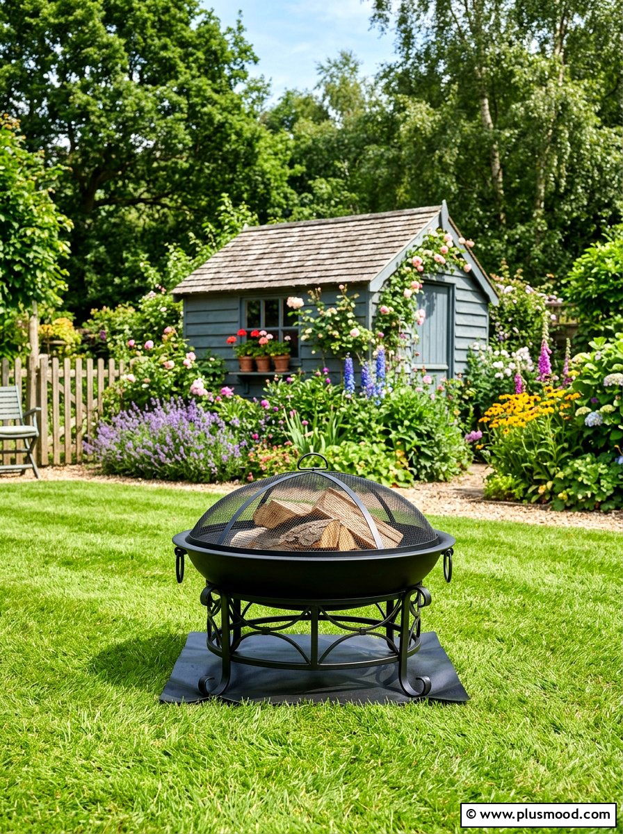 Portable Fire Bowl For Grass - 25 small backyard ideas with fire bowl