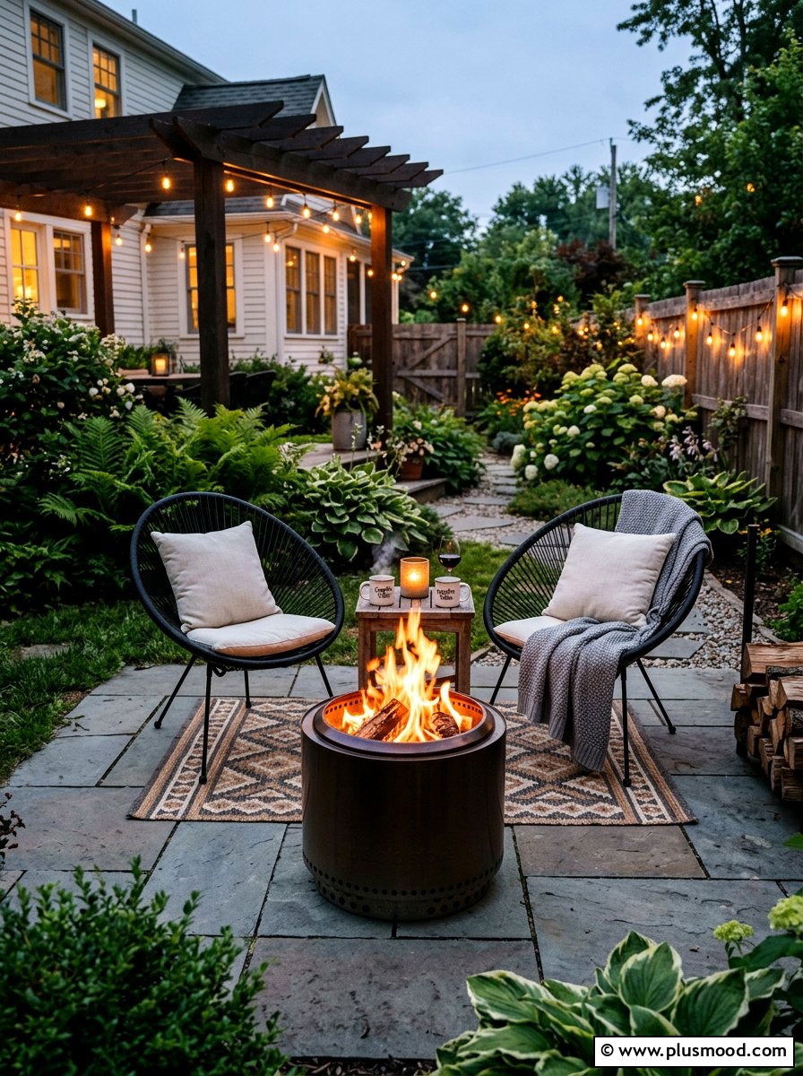 Portable Fire Pit - 25 small backyard ideas for rental homes