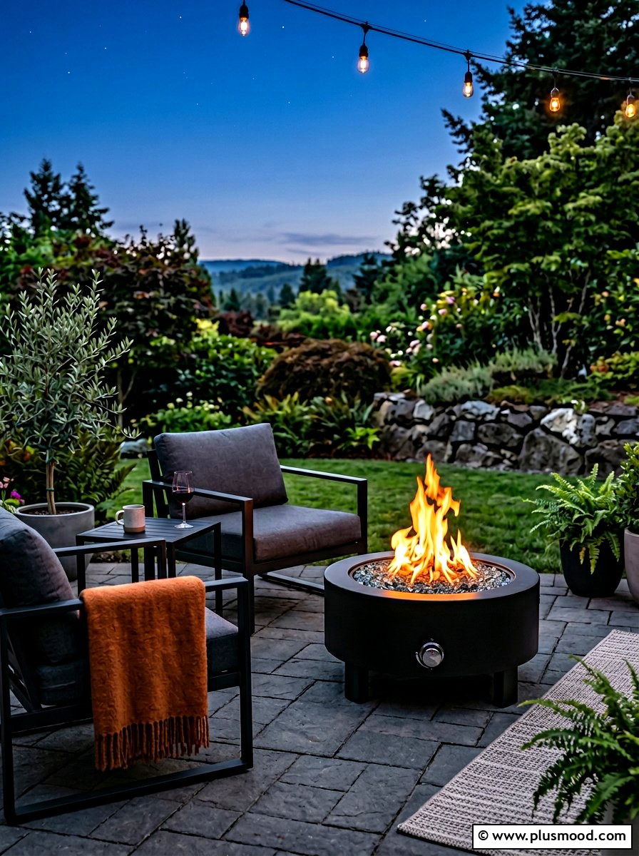 Portable Fire Pit - 25 summer patio ideas for small backyards