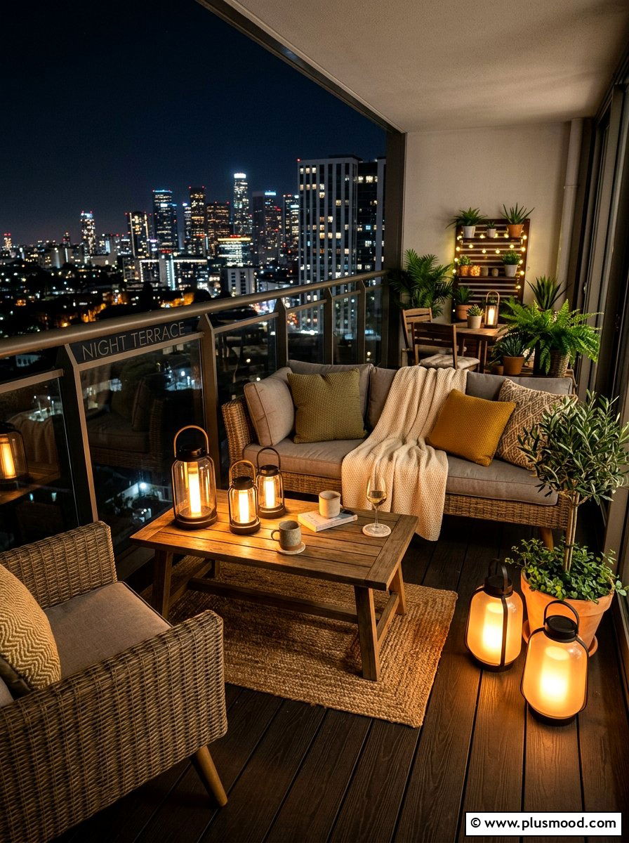 Portable LED Lanterns - 25 summer renter friendly balcony ideas