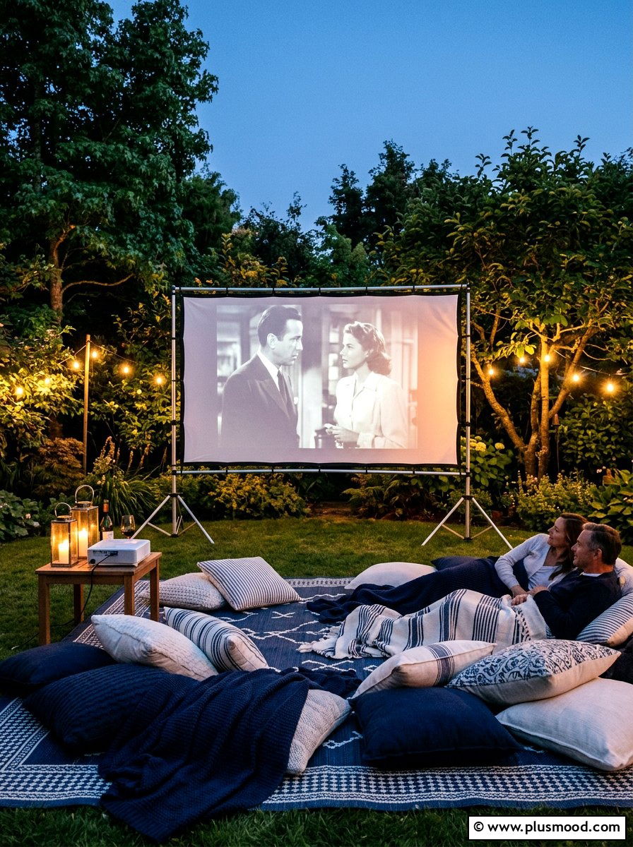 Portable Movie Screen - 25 small backyard ideas for renters