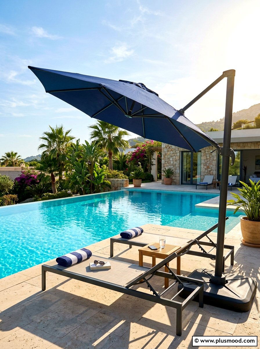 Portable Patio Umbrella - 25 summer cooling backyard ideas