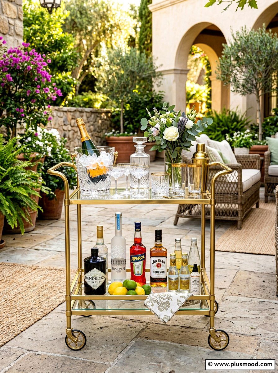 Portable bar cart - 25 late summer entertaining ideas