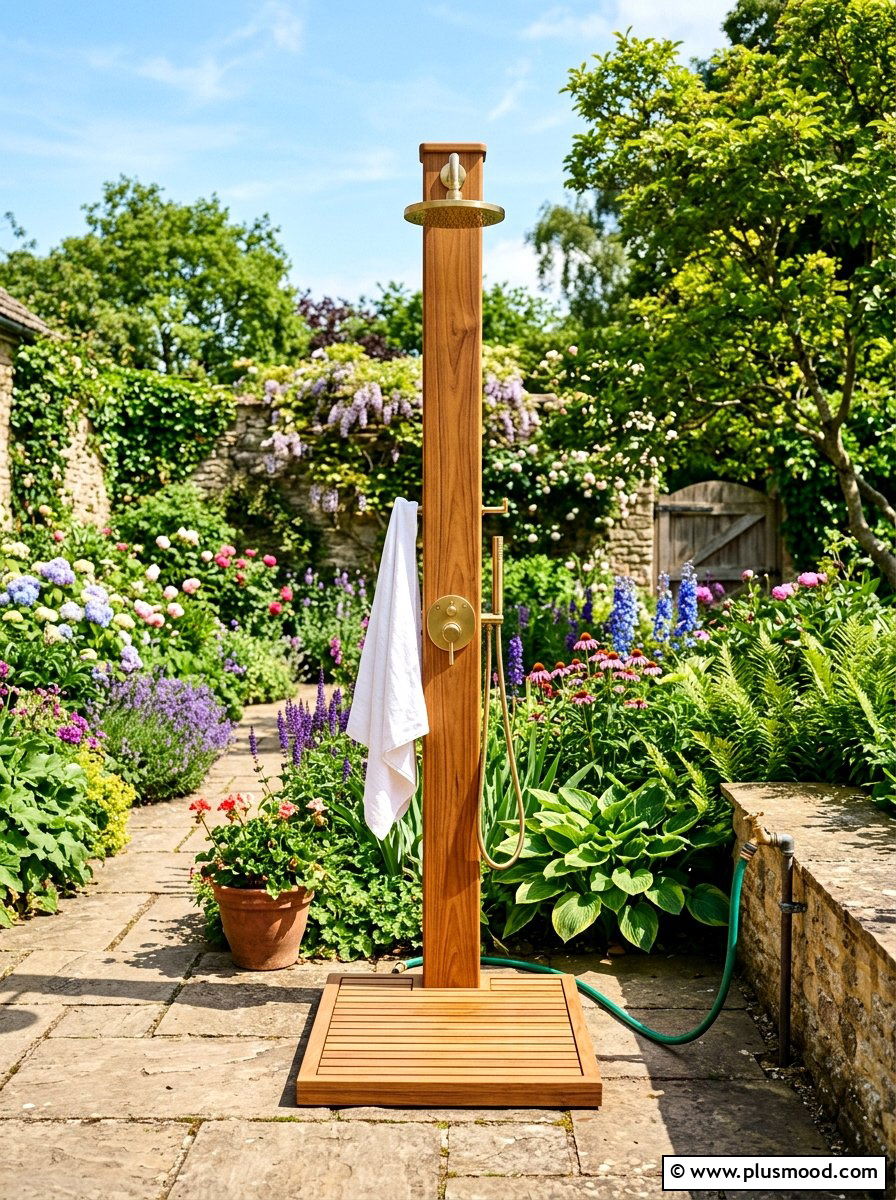 Portable outdoor shower - 25 summer outdoor shower ideas