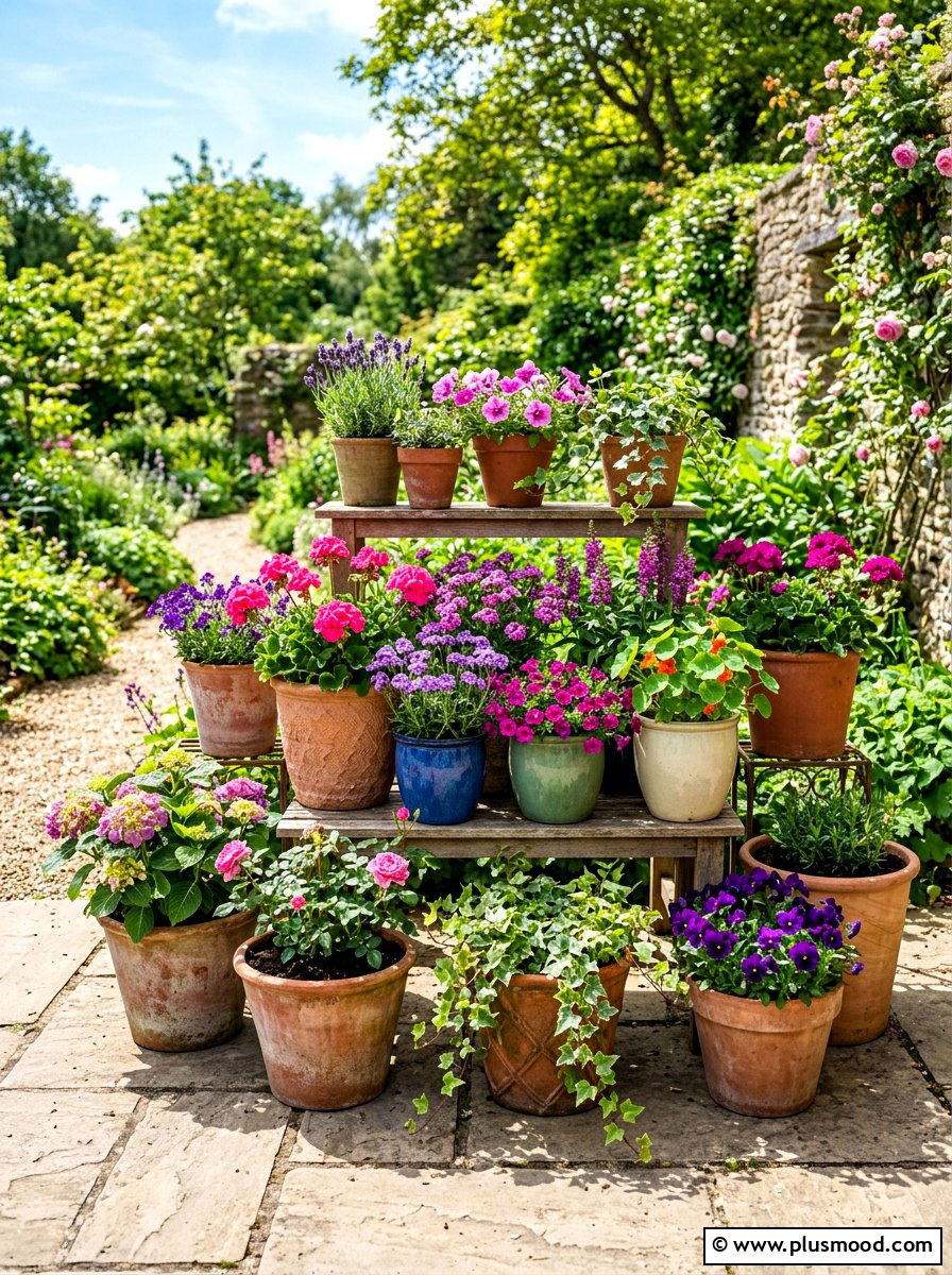 Potted Container Garden - 25 summer backyard refresh ideas