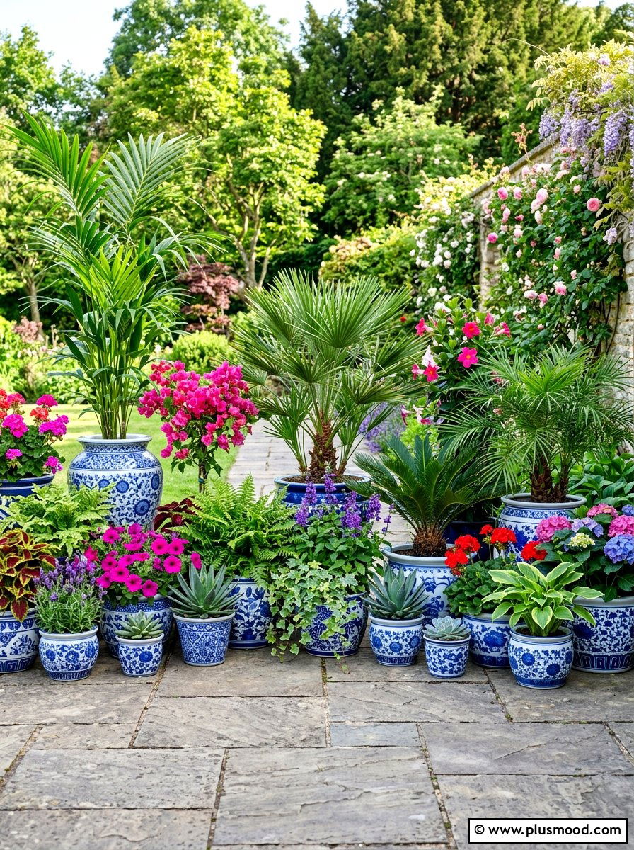 Potted Container Garden - 25 summer easy landscaping ideas