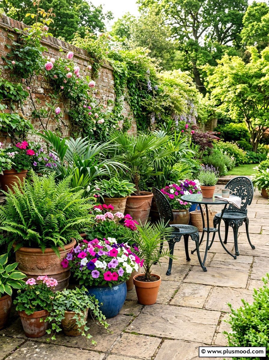 Potted Garden Plants - 25 easy summer patio decorating ideas