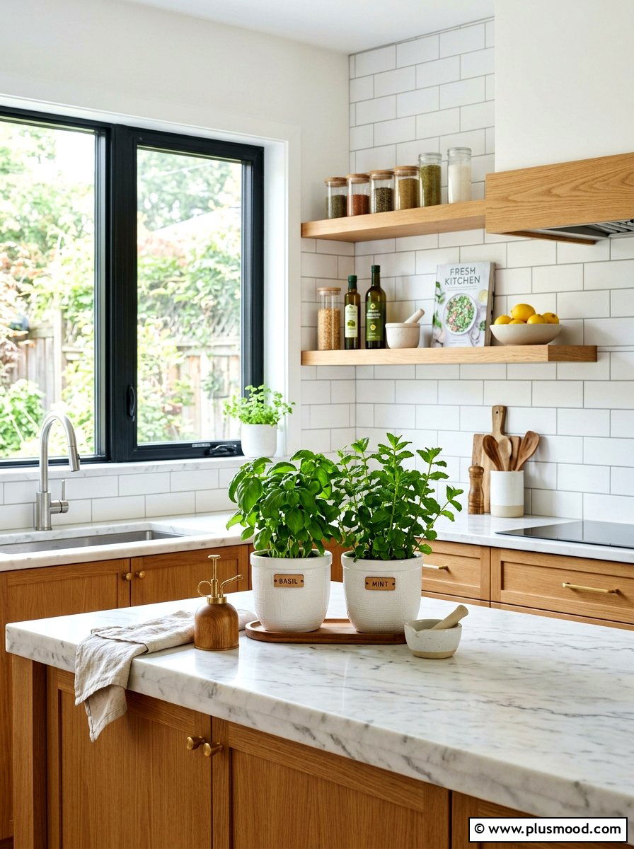 Potted Herb Garden - 25 easy summer home decor ideas
