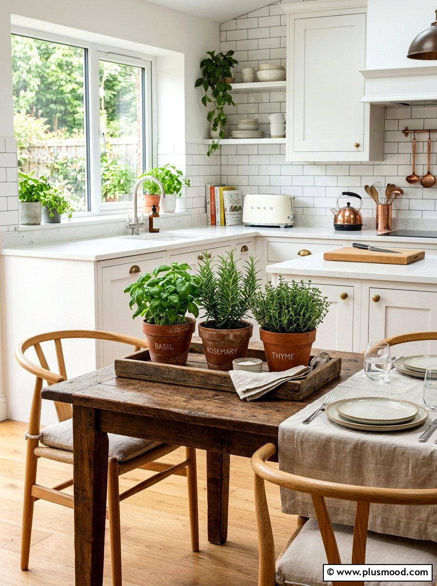 Potted Kitchen Herb - 25 late summer centerpiece ideas