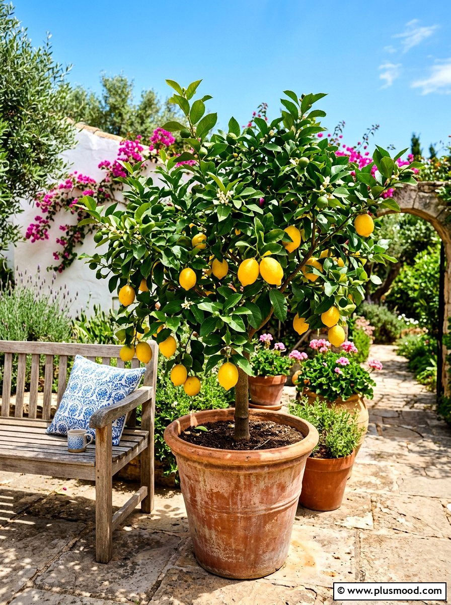 Potted Lemon Tree - 25 summer condo balcony ideas