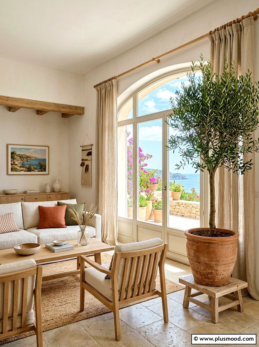 Potted Olive Tree - 25 late summer living room ideas